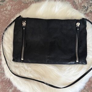 Black Leather Crossbody Bag